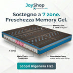 Materasso in fresco Memory PolarGel H25 alta densità a 7 zone - RIGENERA