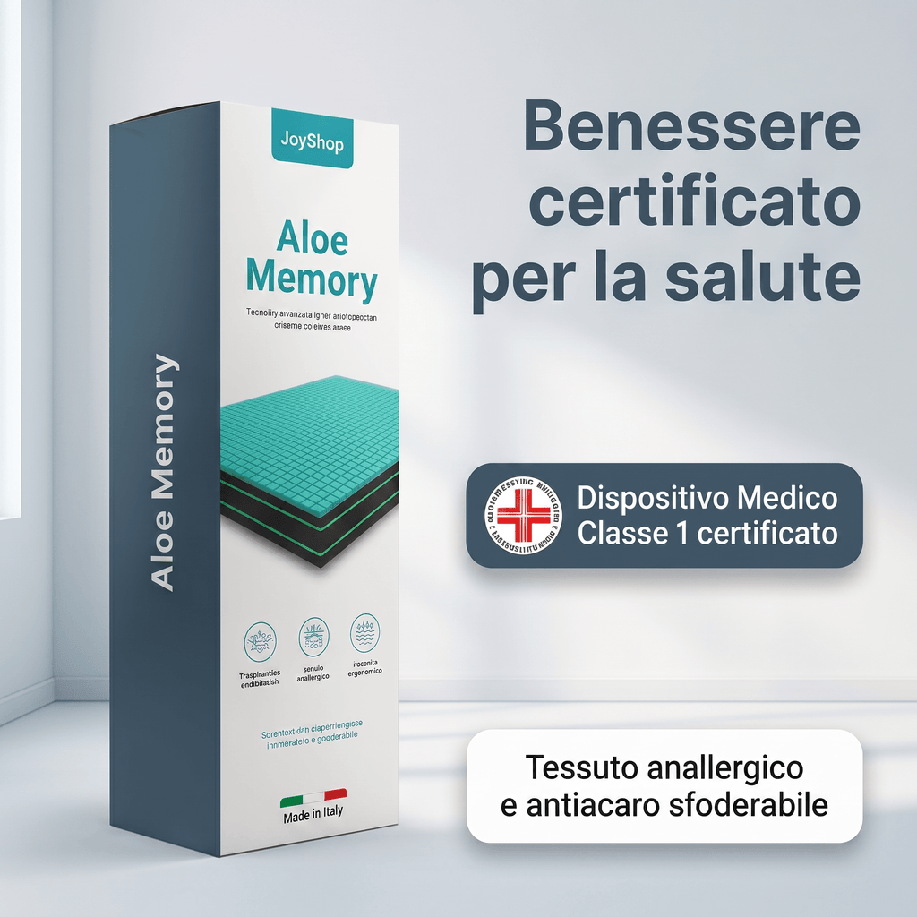 Materasso in Memory Aloe H24 Anatomico e Tessuto Hybrid - ALOE MEMORY