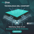 Materasso in Memory Aloe H24 Anatomico e Tessuto Hybrid - ALOE MEMORY