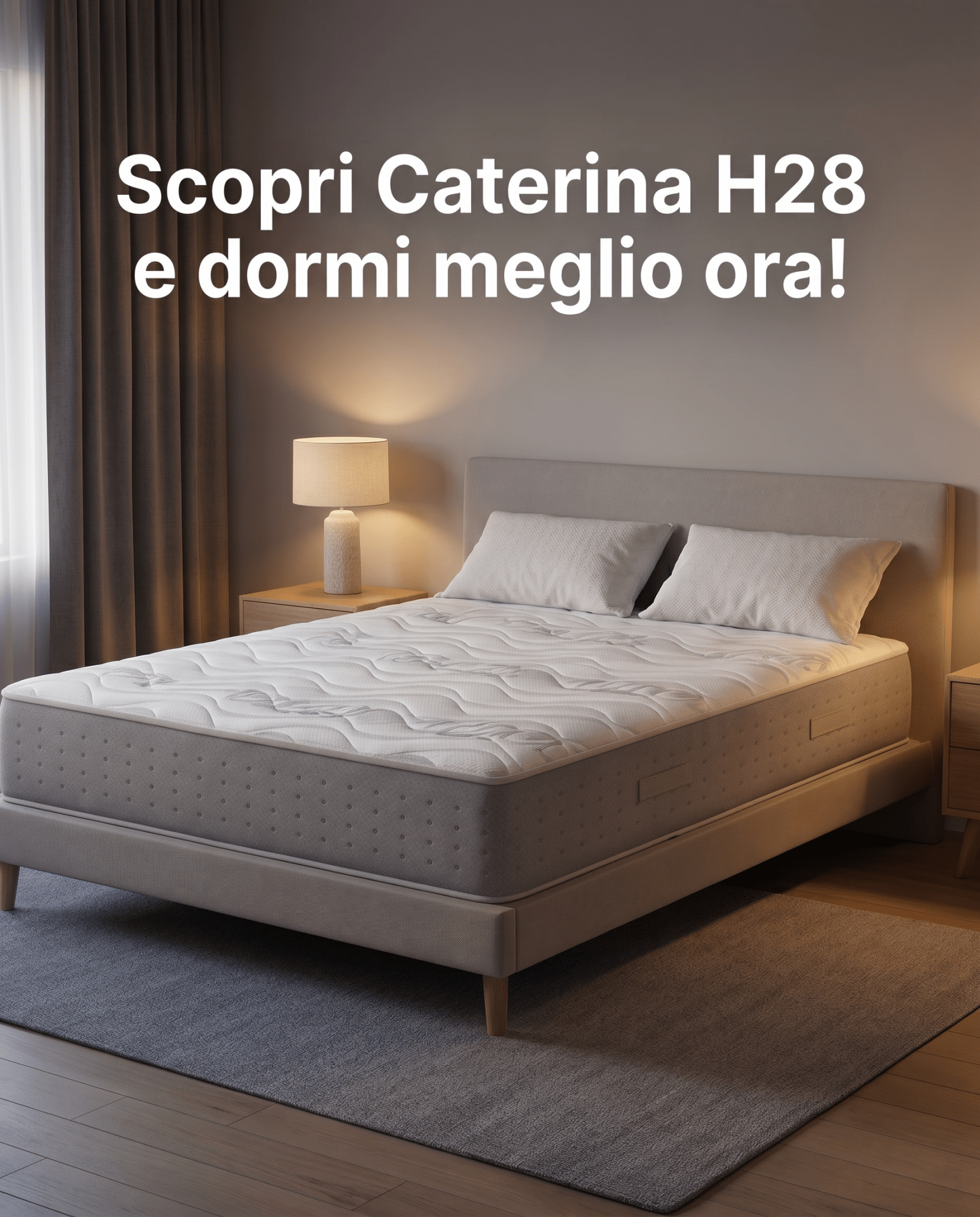 Materasso in memory alto 28 cm con tessuto anallergico Traspirante e fresco - CATERINA H28
