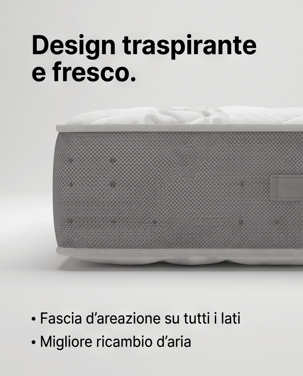 Materasso in memory alto 28 cm con tessuto anallergico Traspirante e fresco - CATERINA H28