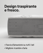 Materasso in memory alto 28 cm con tessuto anallergico Traspirante e fresco - CATERINA H28