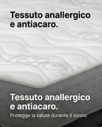 Materasso in memory alto 28 cm con tessuto anallergico Traspirante e fresco - CATERINA H28