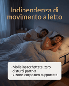 King-size pocket spring mattress plus removable memory foam topper H35 cm - GIOVE
