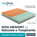 H24 Orthopedic Multiwave Soy Memory Mattress with LINEN and 3D Fabric - SOYA MEMORY