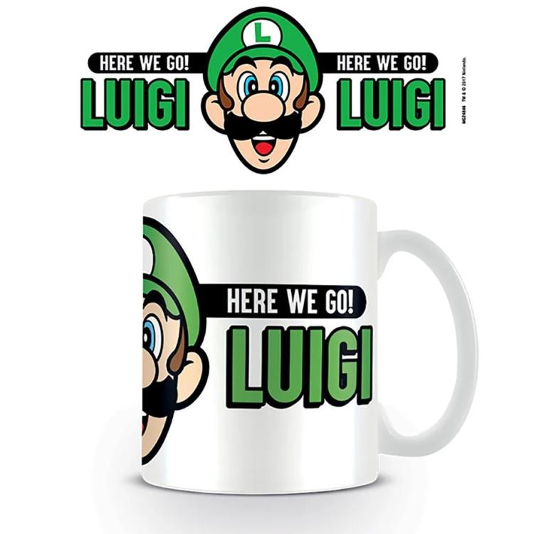 Pyramid Super Mario Bros Mug (Here We Go Luigi) Ceramic Mug Boxed