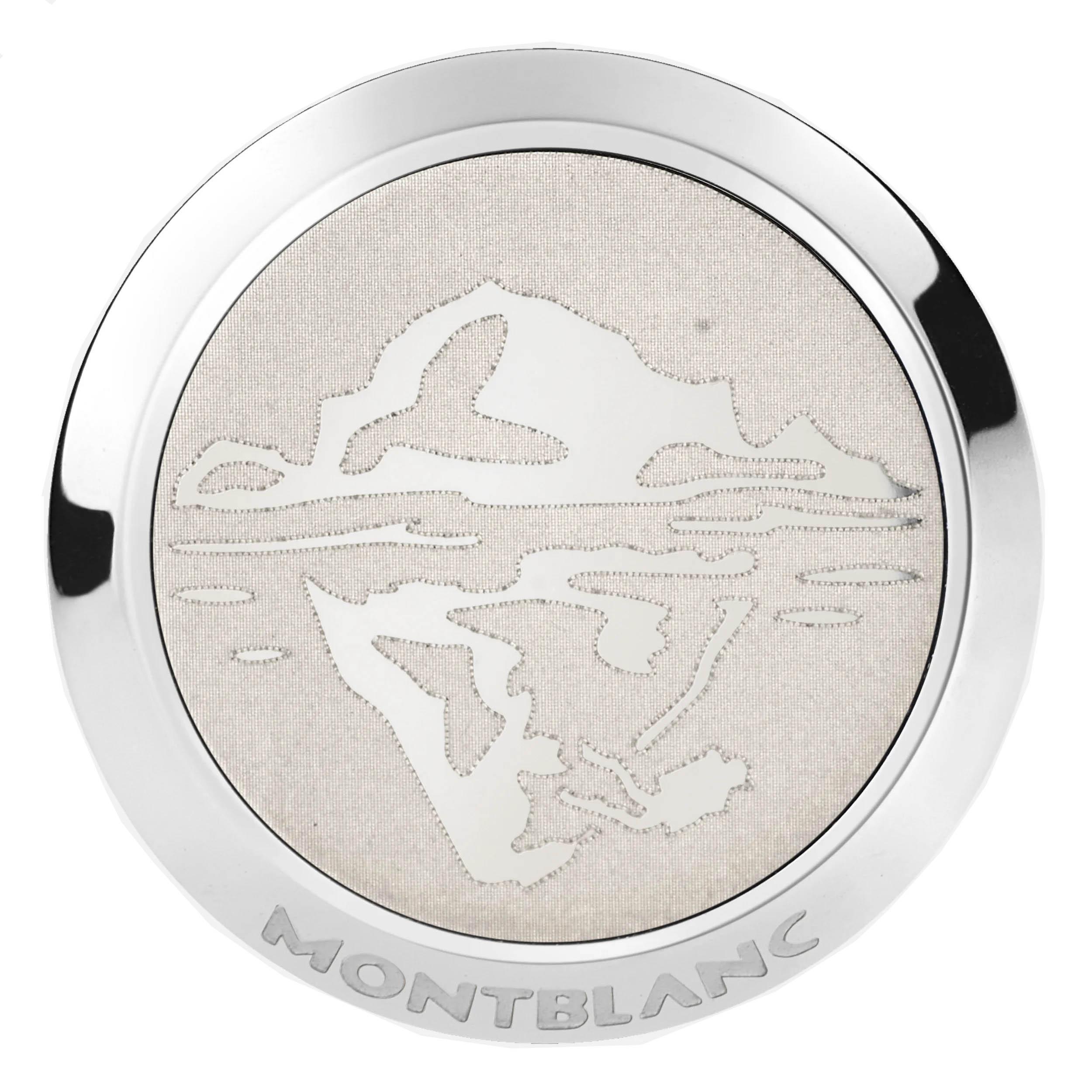 Montblanc cufflinks 1858 Ice Sea steel 129508