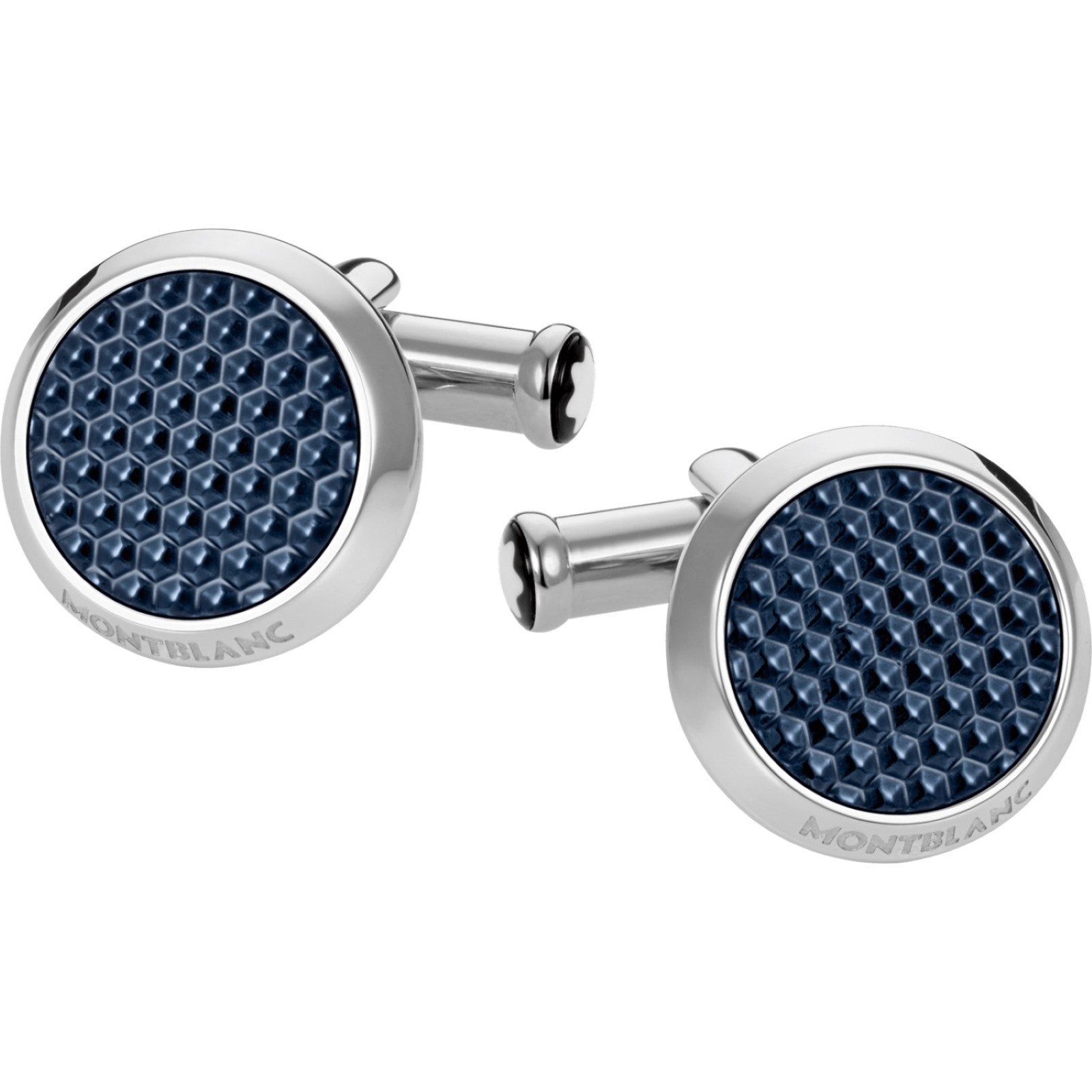 Montblanc Meisterstück Blue Steel Cufflinks 112904