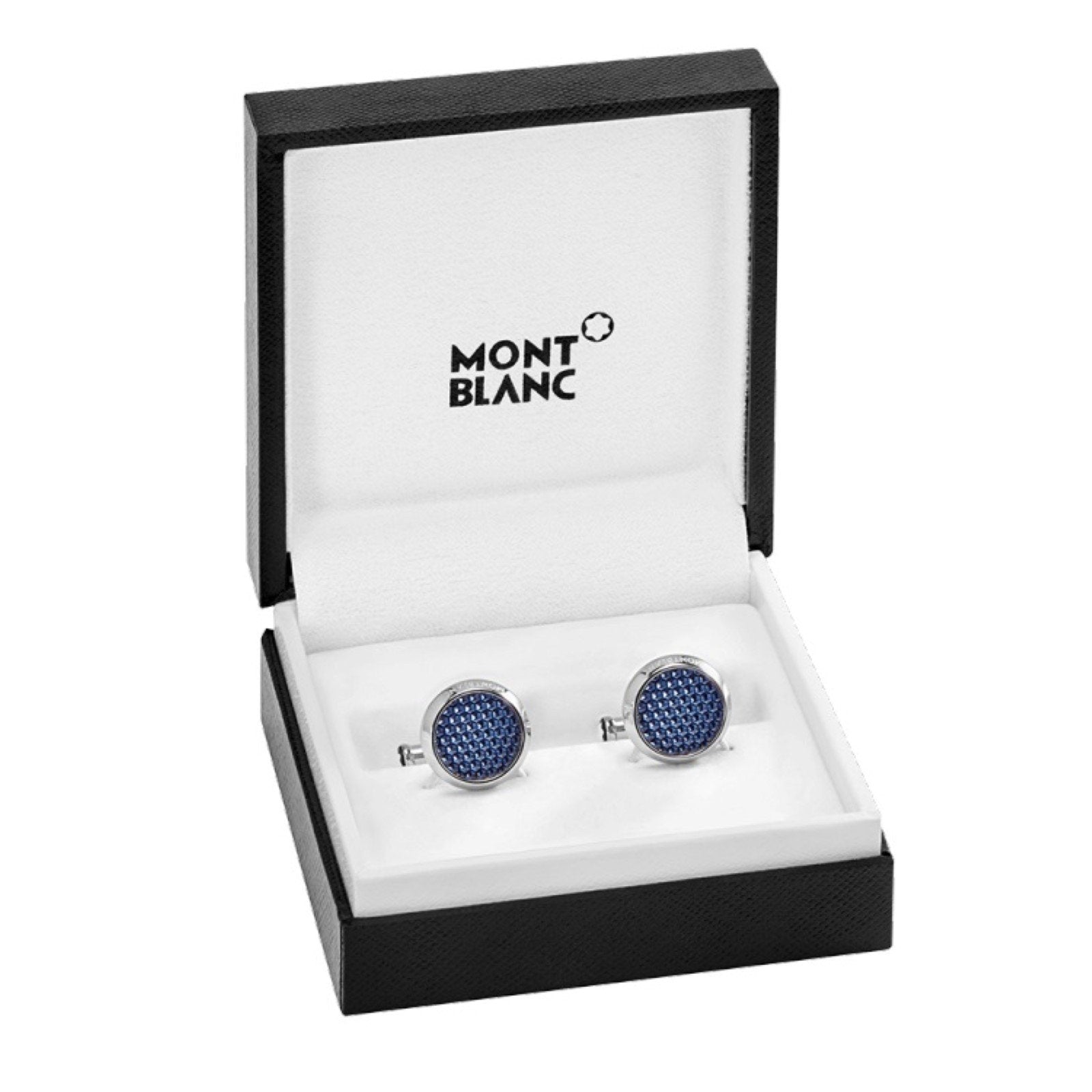 Montblanc Meisterstück Blue Steel Cufflinks 112904