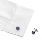 Montblanc gemelli acciaio Meisterstück blu 112904