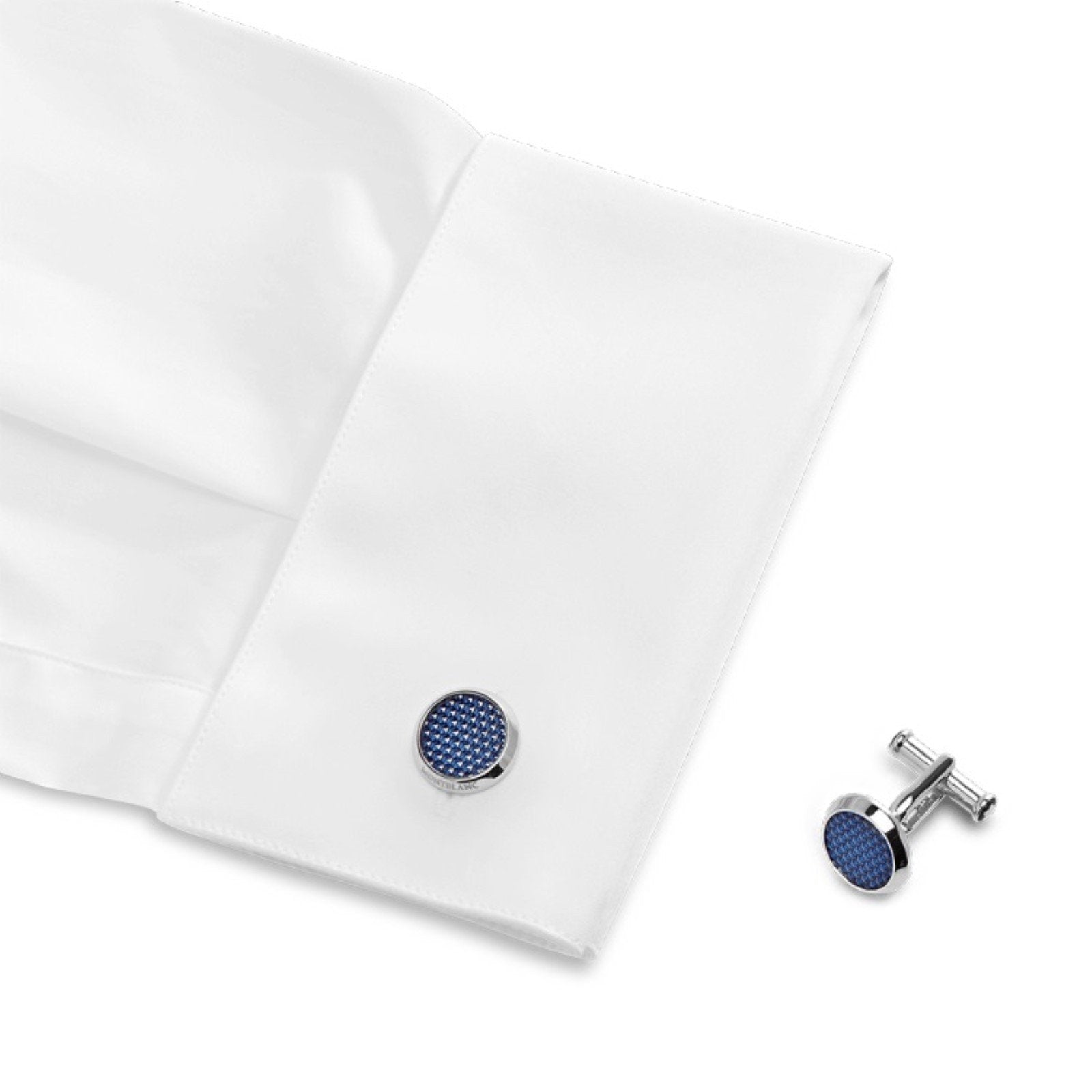 Montblanc Meisterstück Blue Steel Cufflinks 112904