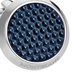 Montblanc gemelli acciaio Meisterstück blu 112904