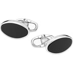 Montblanc Essential Sartorial sterling silver onyx cufflinks 116642