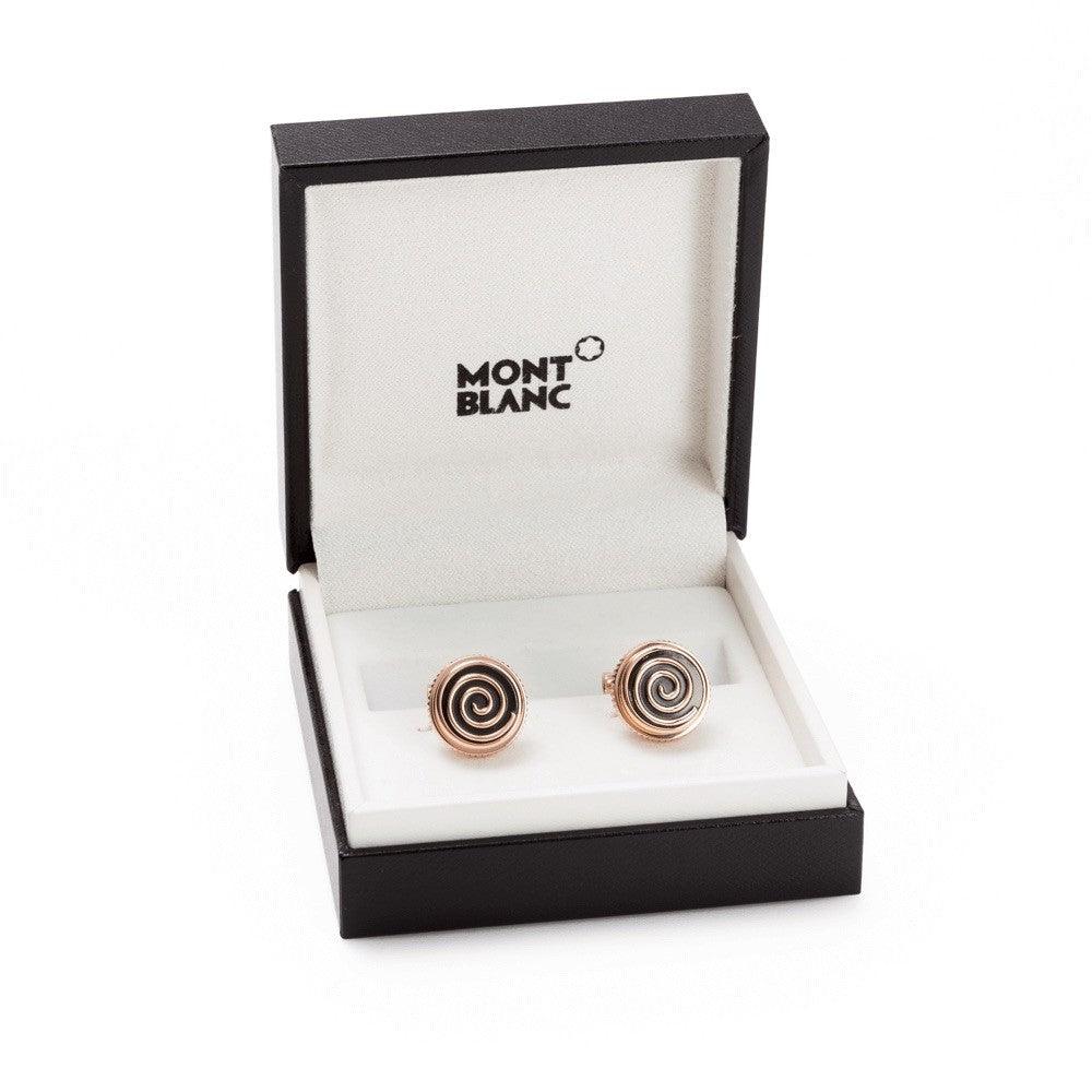 Montblanc Jazz Miles Davis cufflinks steel rose gold PVD finish 114780