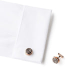 Montblanc Jazz Miles Davis cufflinks steel rose gold PVD finish 114780