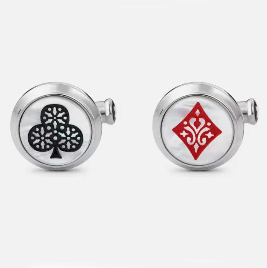Montblanc Meisterstück Around the World in 80 Days Cufflinks Ace of Spades and Ace of Diamonds 128387