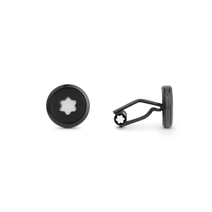 Montblanc StarWalker Black Cosmos cufflinks in black steel 129788