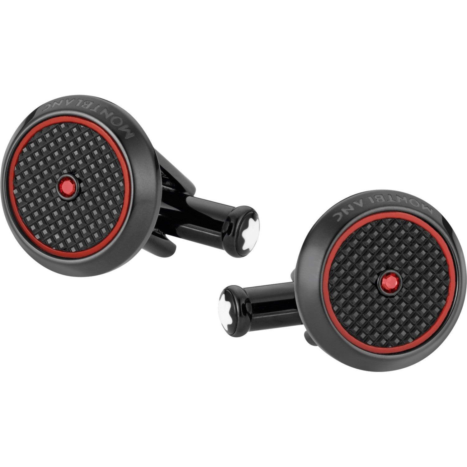 Montblanc Timewalker cufflinks steel black PVD finish 118605