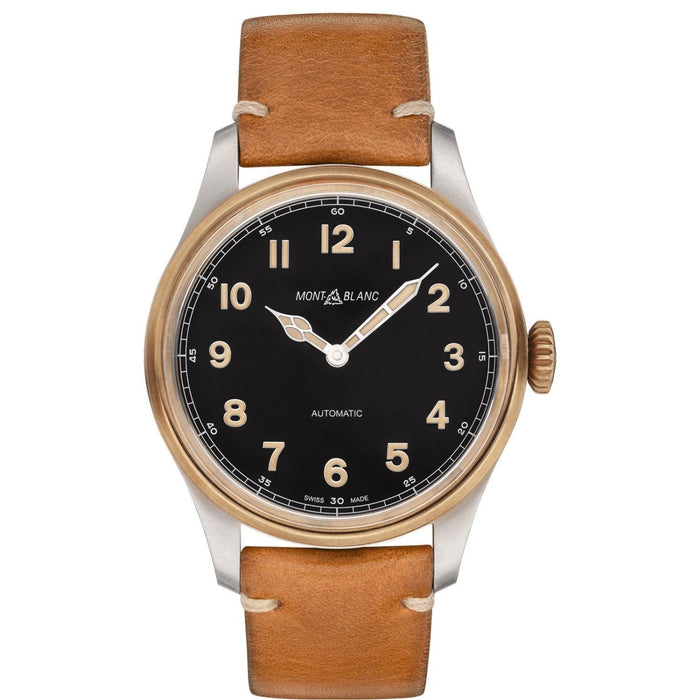 Montblanc watch 1858 Automatic 44mm black automatic steel and bronze 116241