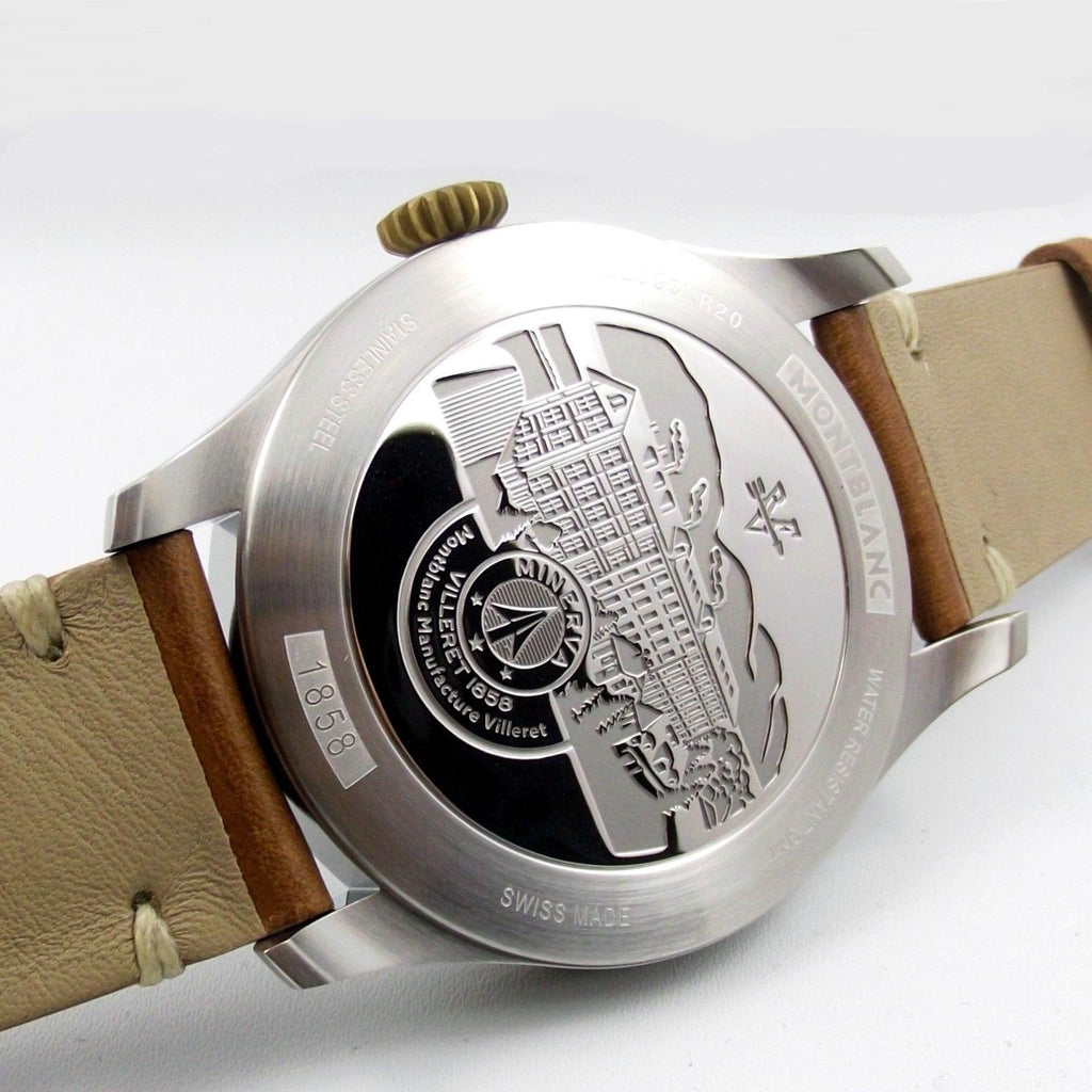 Montblanc watch 1858 Automatic 44mm black automatic steel and bronze 116241