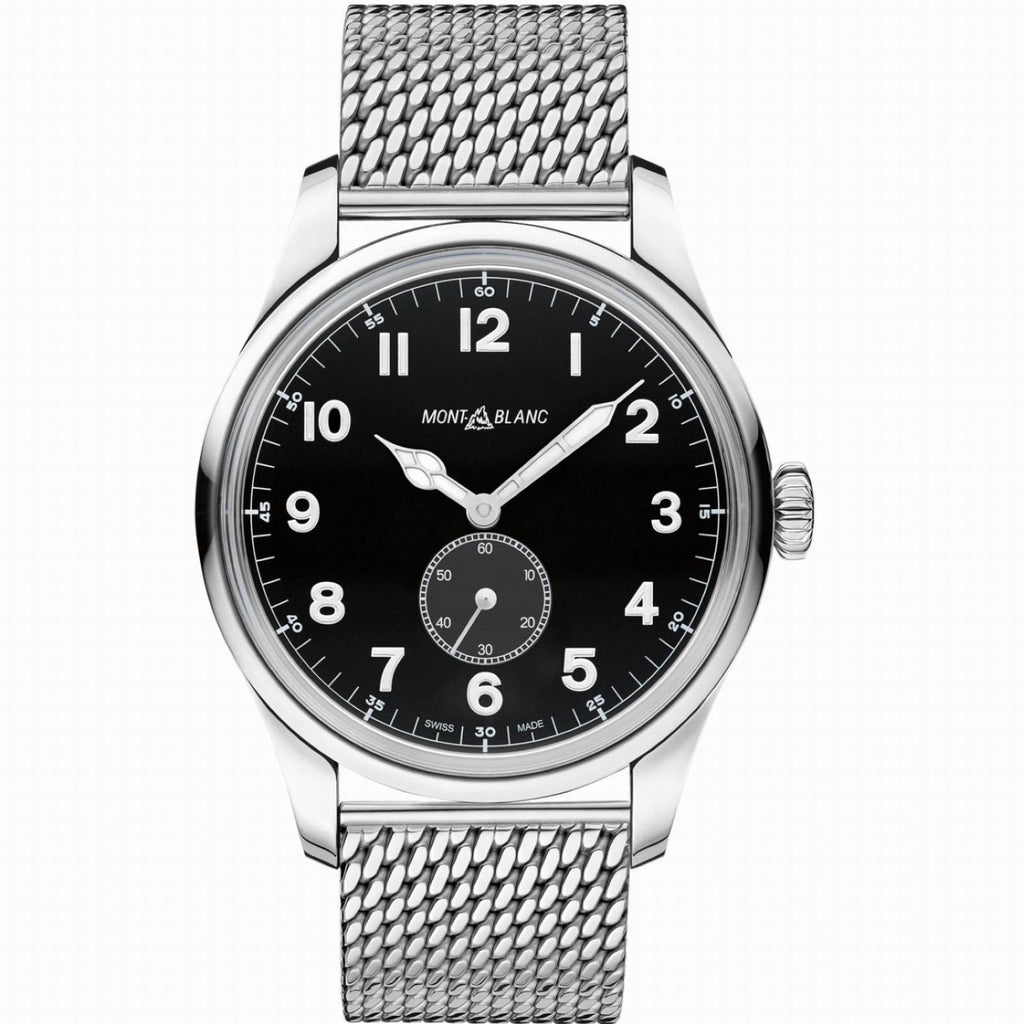 Montblanc 1858 Automatic Small Second 44mm black automatic steel watch 115074