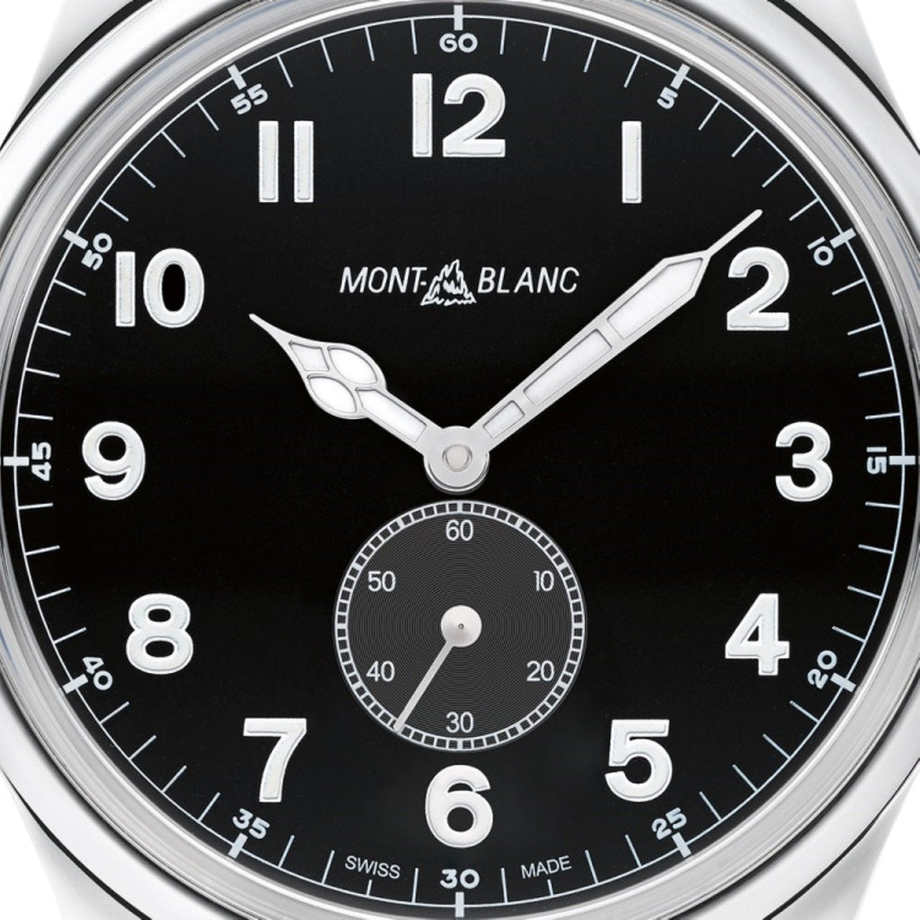 Montblanc 1858 Automatic Small Second 44mm black automatic steel watch 115074