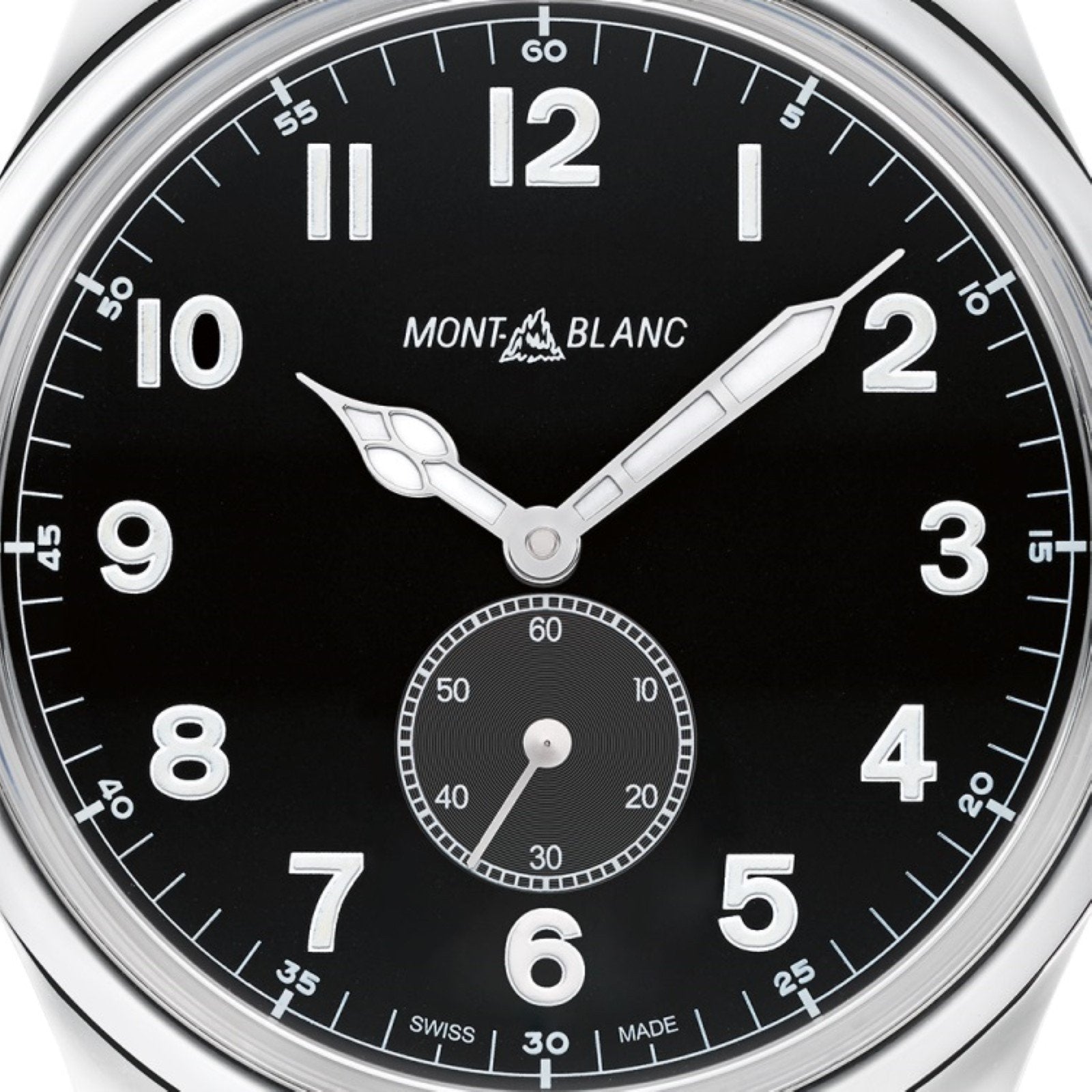 Montblanc 1858 Automatic Small Second 44mm black automatic steel watch 115074