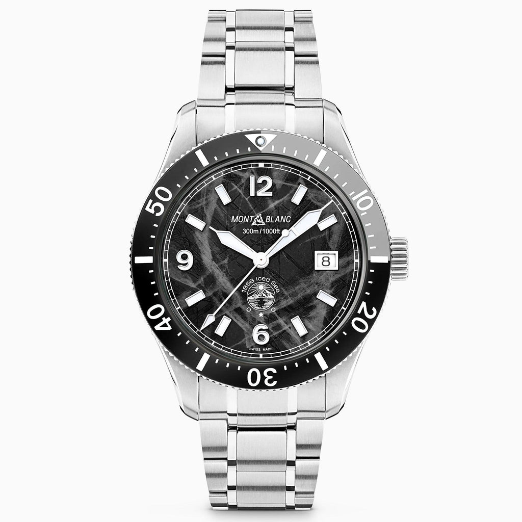 Montblanc 1858 Ice Sea Automatic Date watch 41mm black automatic steel 129371