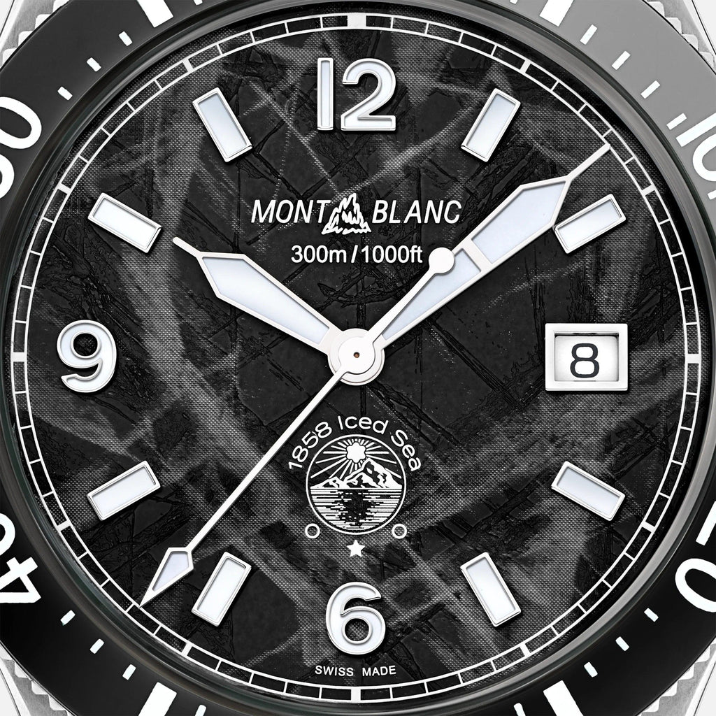 Montblanc 1858 Ice Sea Automatic Date watch 41mm black automatic steel 129371