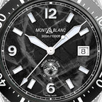 Montblanc 1858 Ice Sea Automatic Date watch 41mm black automatic steel 129371