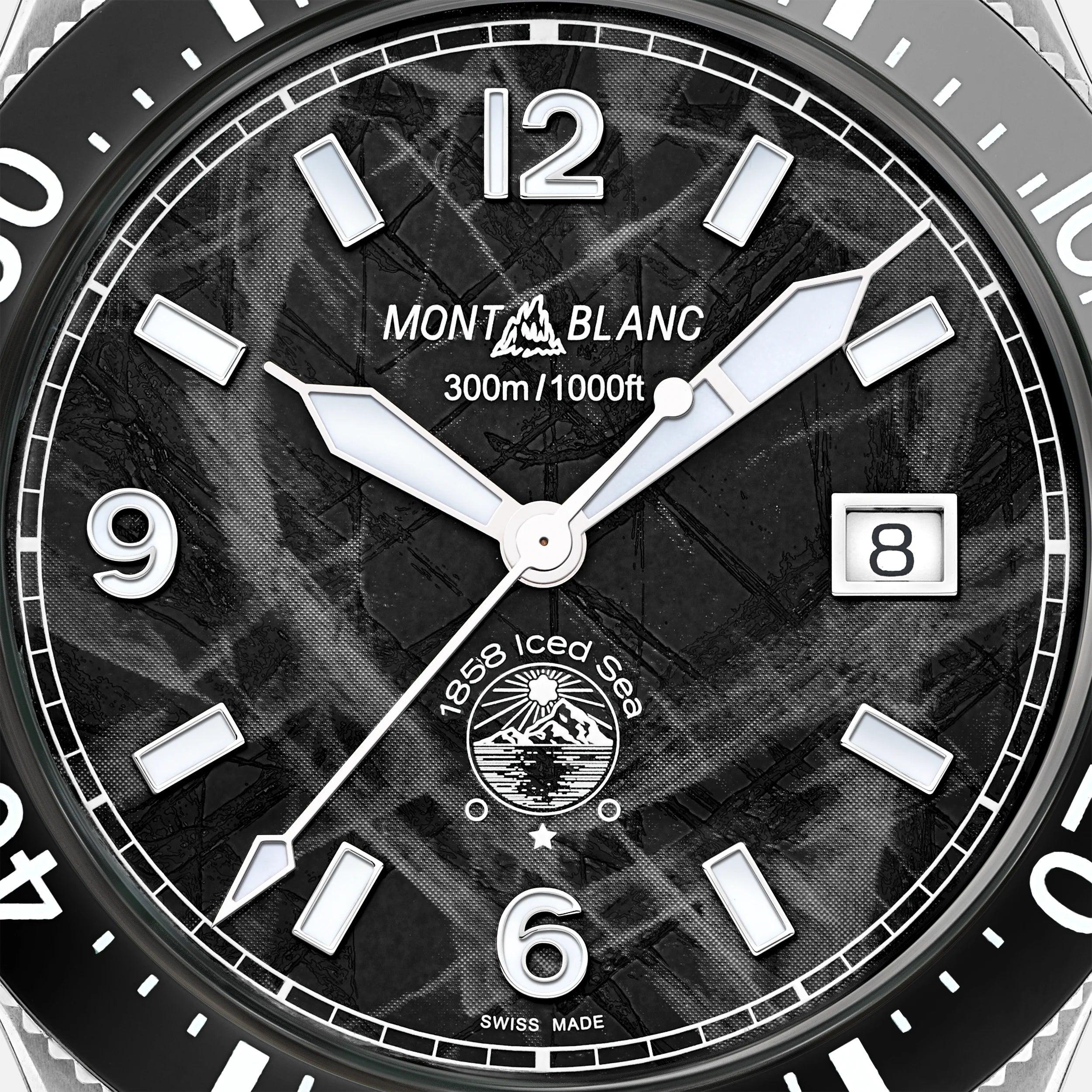 Montblanc 1858 Ice Sea Automatic Date watch 41mm black automatic steel 129371