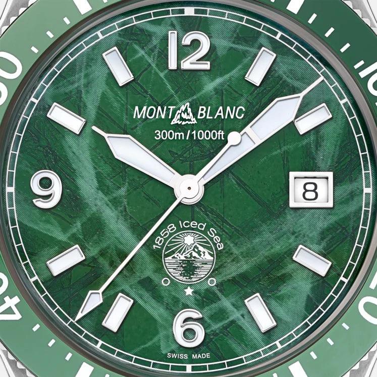 Montblanc watch 1858 Ice Sea Automatic Date 41mm green automatic steel 129373