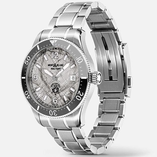 Montblanc 1858 Iced Sea Automatic Date 41mm grey automatic steel watch 130793