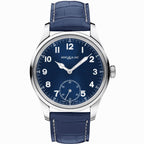 Montblanc watch 1858 Manual Small Second 44mm blue manual winding steel 113702
