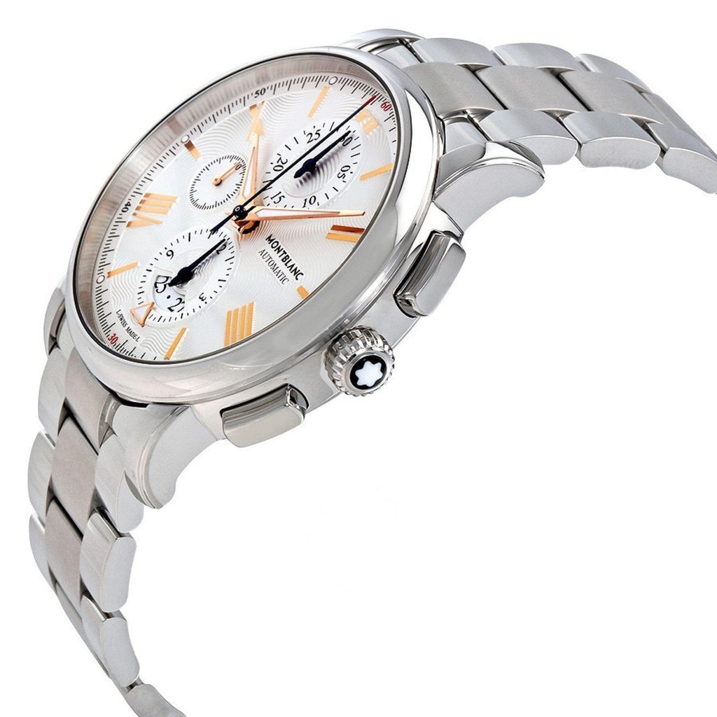 Montblanc watch 4810 Chronograph 43mm silver automatic steel 114856