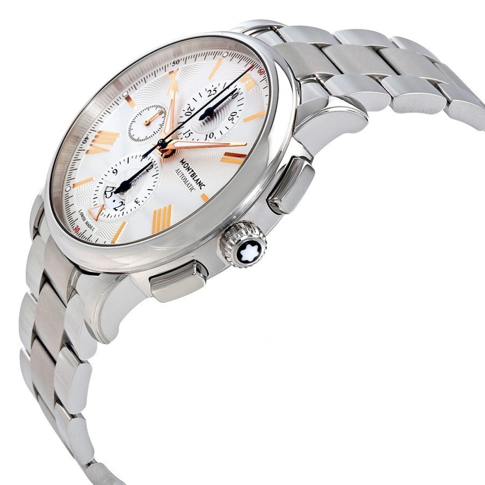 Montblanc watch 4810 Chronograph 43mm silver automatic steel 114856