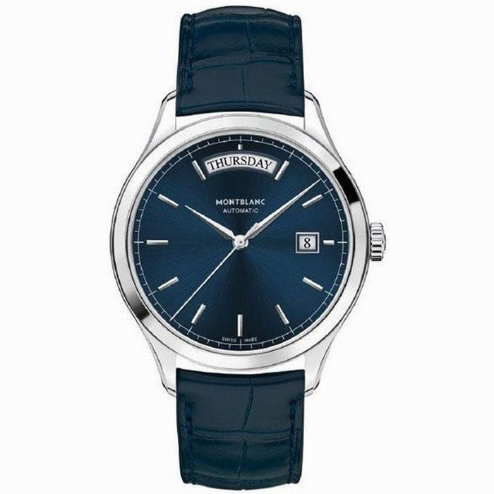 Montblanc Heritage Chronometrie 38mm Blue Automatic Steel Watch 118225