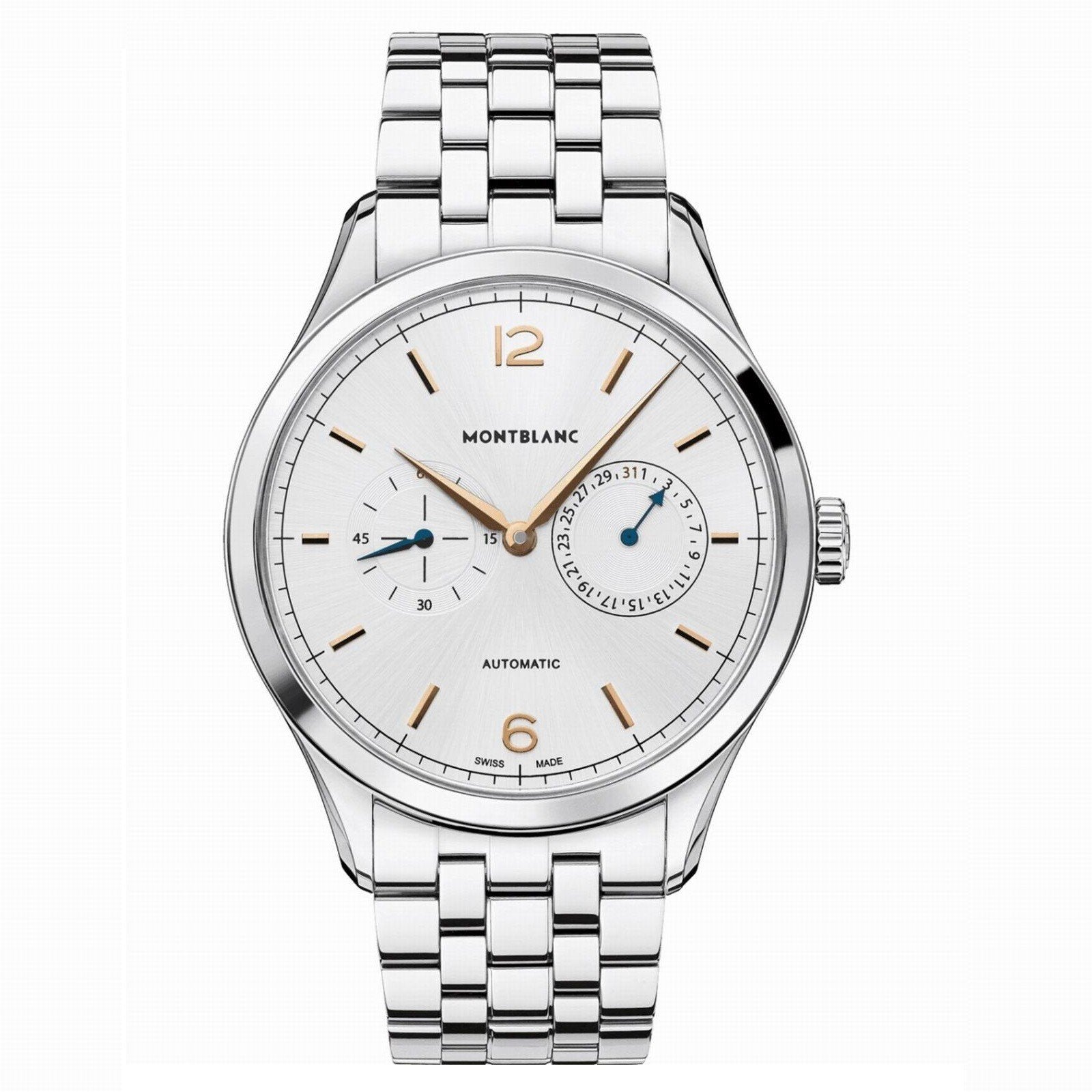 Montblanc Heritage Chronometrie 40mm Silver Automatic Steel Watch 114873