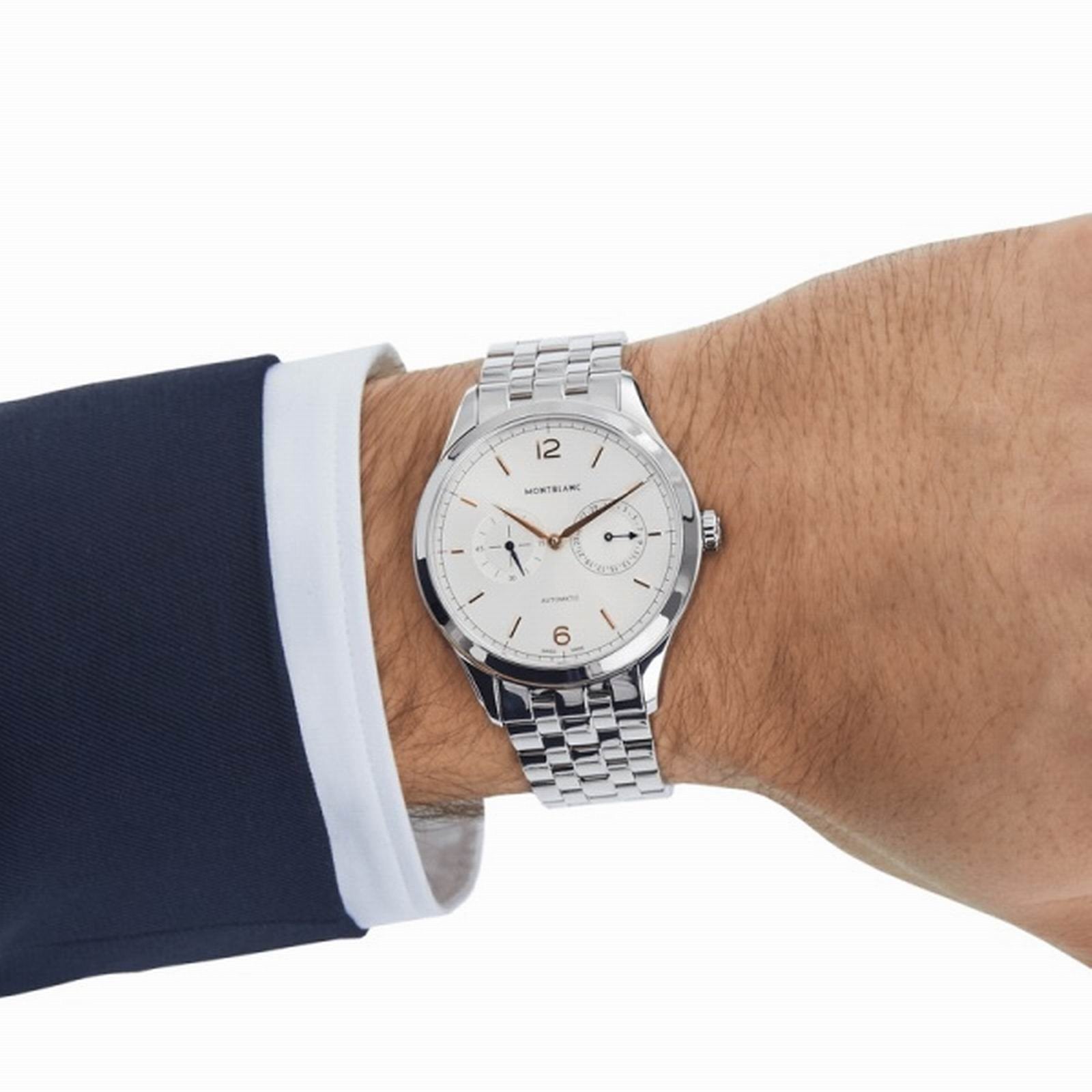 Montblanc Heritage Chronometrie 40mm Silver Automatic Steel Watch 114873