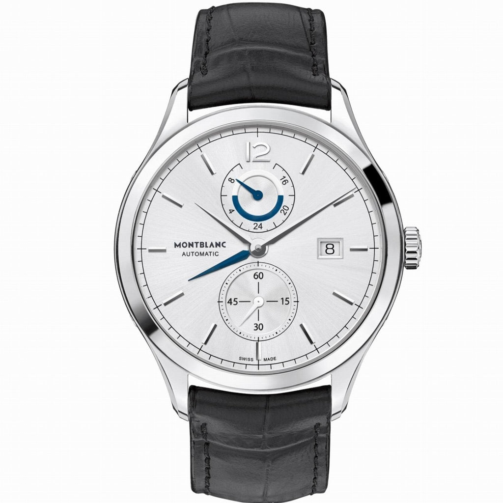 Montblanc Heritage Chronometrie Dual Time 41mm silver automatic steel watch 112540