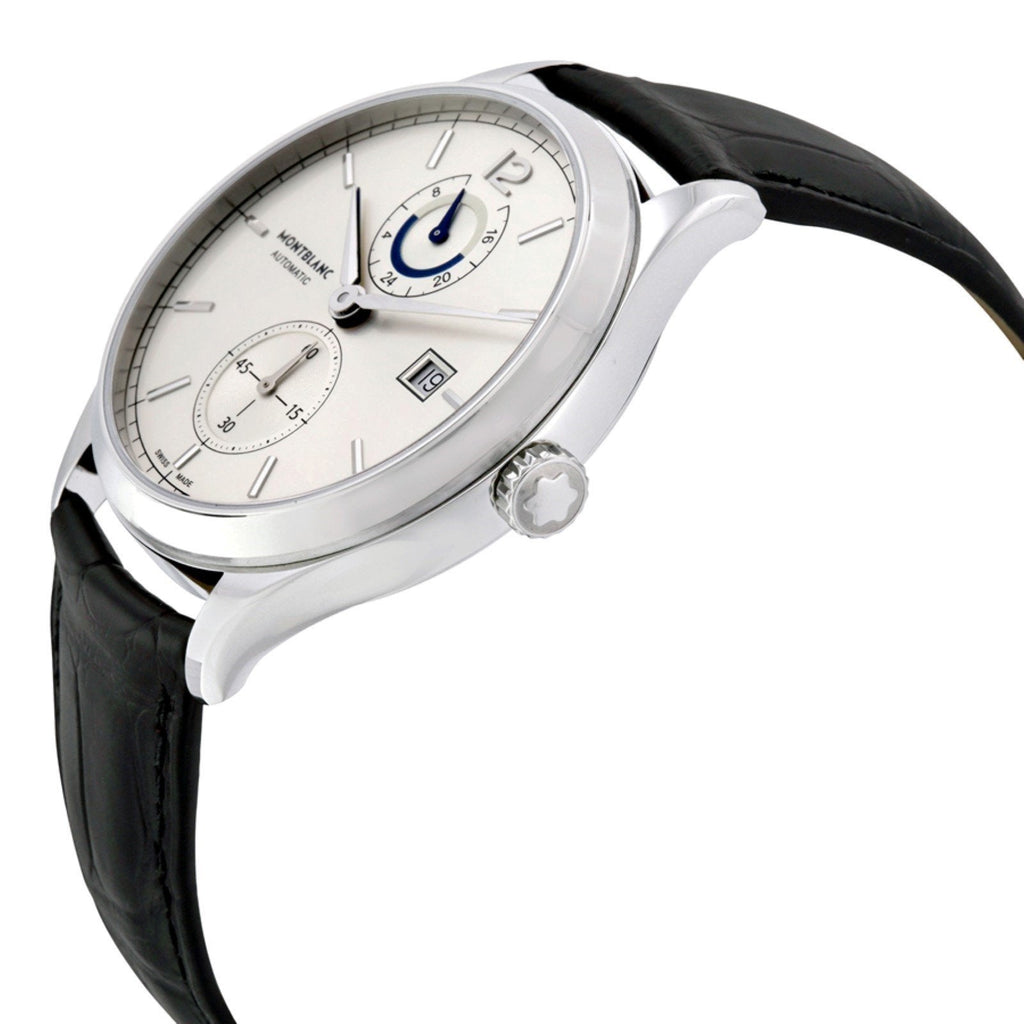 Montblanc Heritage Chronometrie Dual Time 41mm silver automatic steel watch 112540