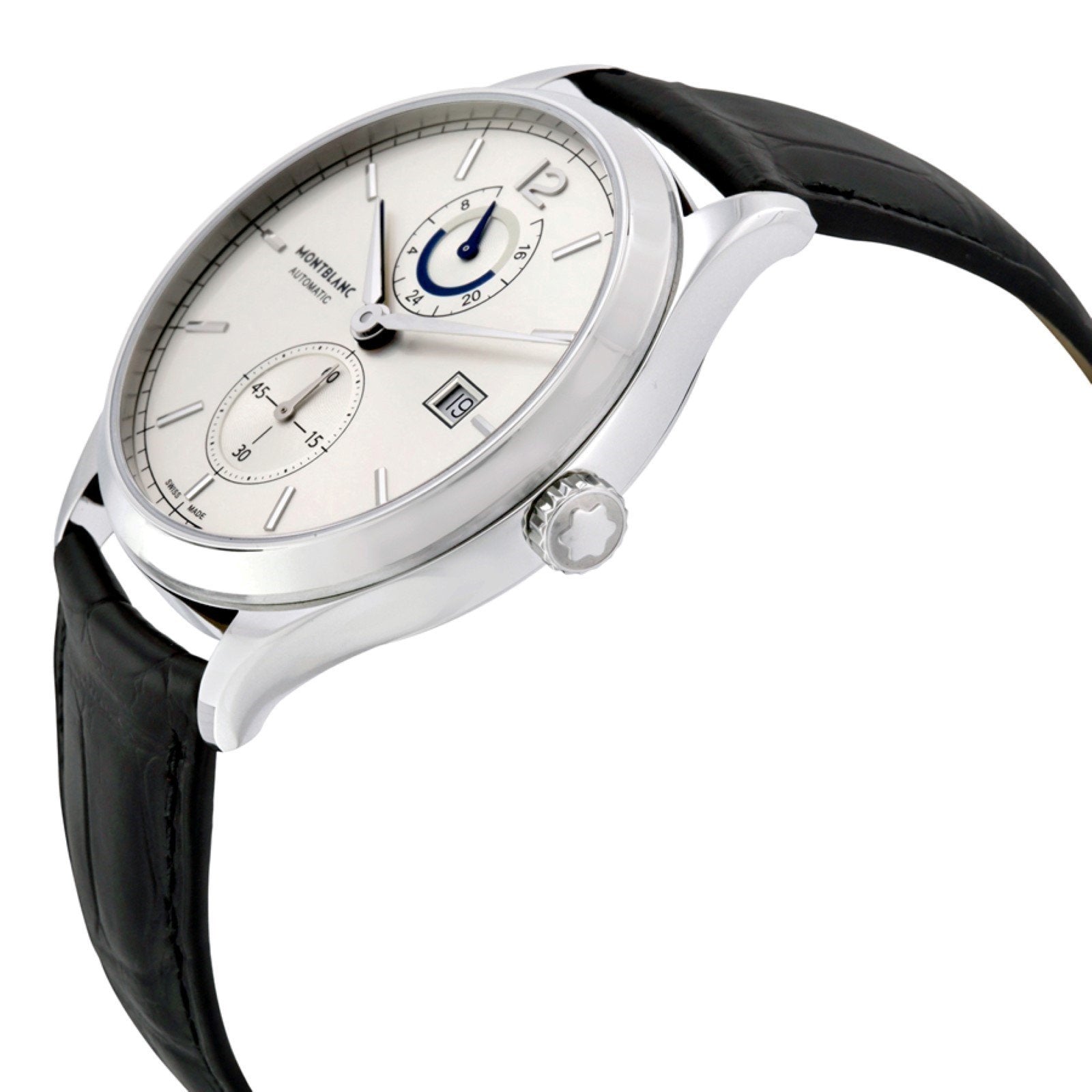 Montblanc Heritage Chronometrie Dual Time 41mm silver automatic steel watch 112540