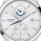 Montblanc Heritage Chronometrie Dual Time 41mm silver automatic steel watch 112540