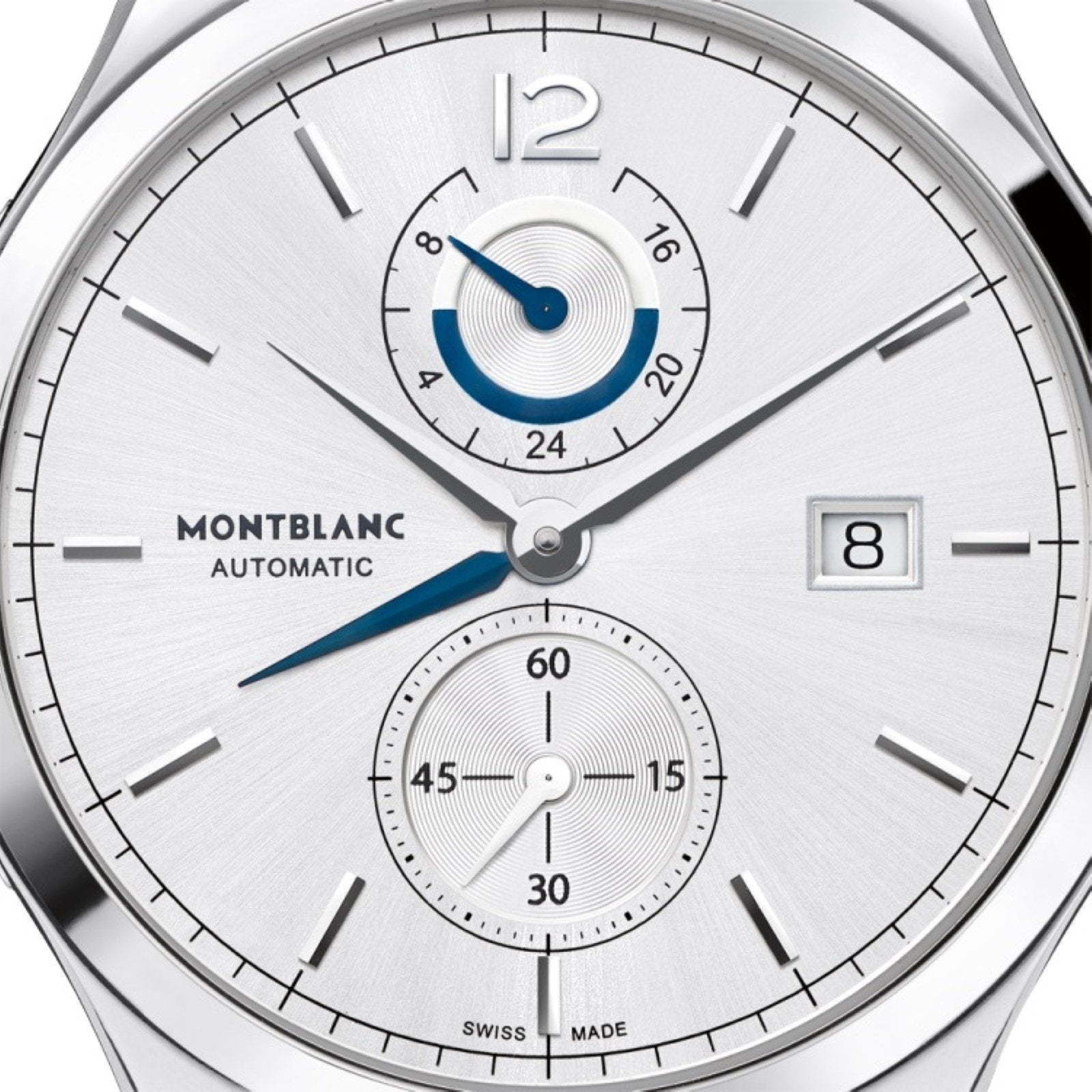 Montblanc Heritage Chronometrie Dual Time 41mm silver automatic steel watch 112540