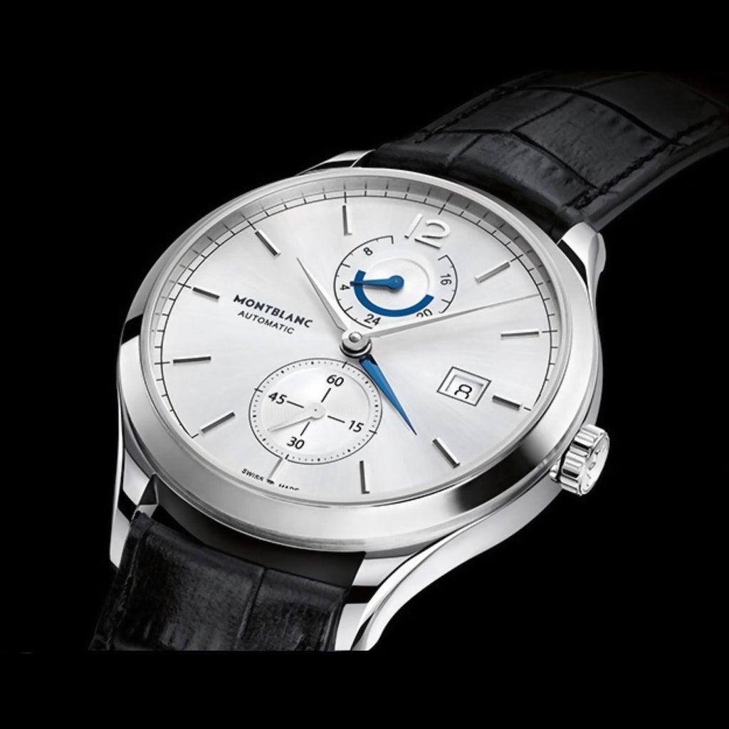 Montblanc Heritage Chronometrie Dual Time 41mm silver automatic steel watch 112540