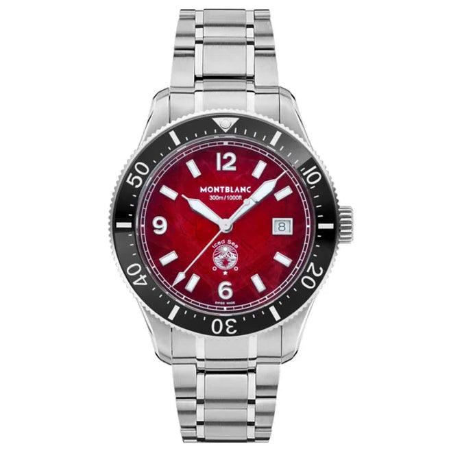 Montblanc Iced Sea Date 41mm burgundy automatic steel 132291