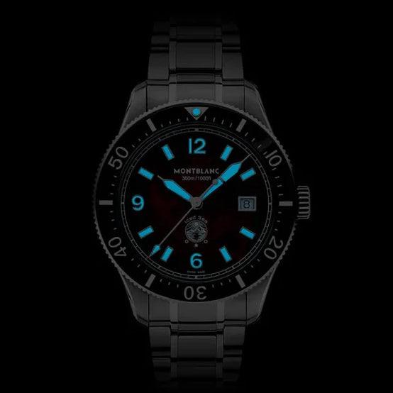 Montblanc Iced Sea Date 41mm burgundy automatic steel 132291