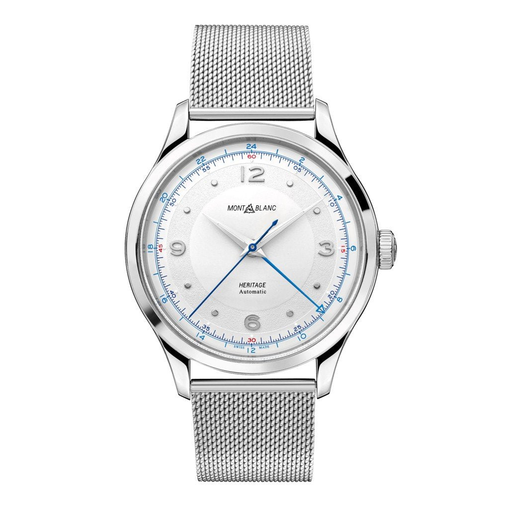 Montblanc men's watch Heritage GMT 40mm automatic steel 119949