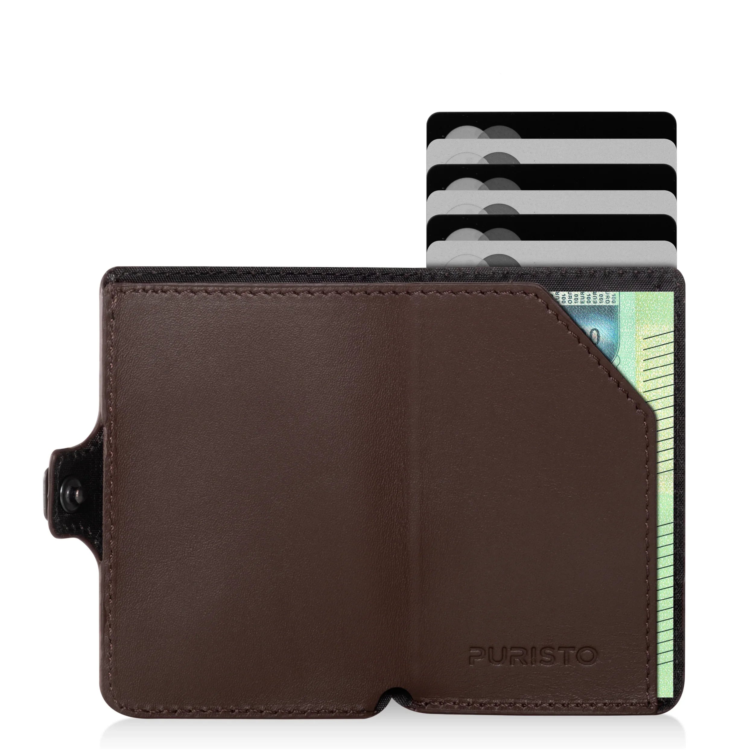 KLIK Minimal SLIM without coin pocket Brown Leather