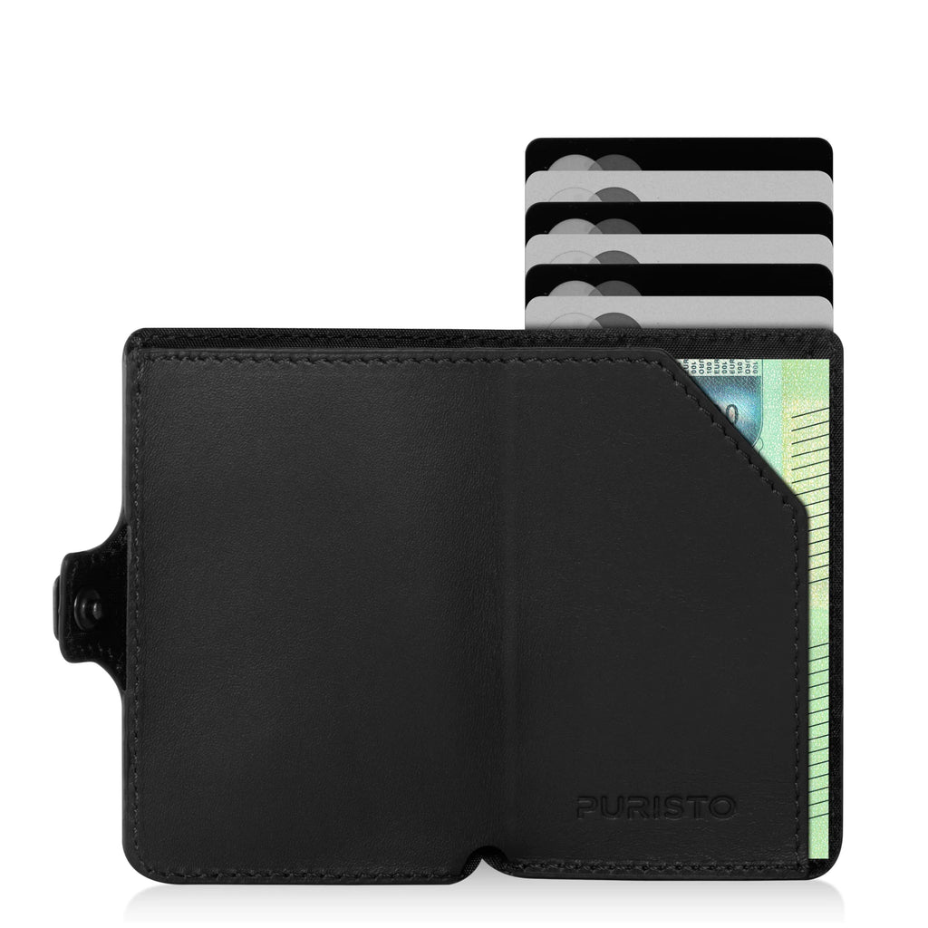 KLIK Minimal SLIM without coin pocket Black Leather